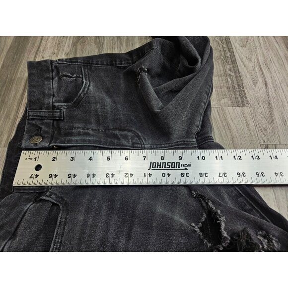 (3/$35) American Eagle Size 4 Curvy High Rise Black Grey Dream Jeans Jeggings - Picture 12 of 13